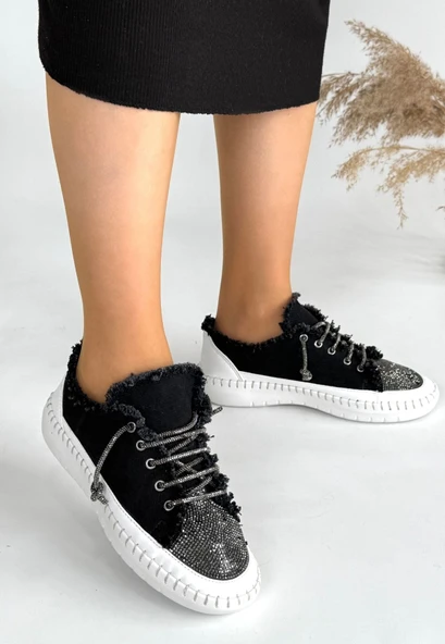 Enber Siyah Kot Bağcıklı Spor Ayakkabı - Resim 2