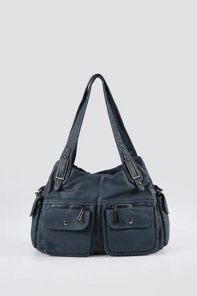 Oten Mavi Cilt Omuz Çantası ürün görseli 1