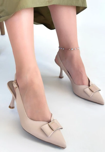 Sean Bej Cilt Topuklu Ayakkabı - Resim 3