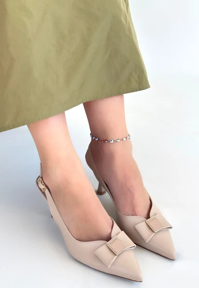 Sean Bej Cilt Topuklu Ayakkabı ürün görseli 1