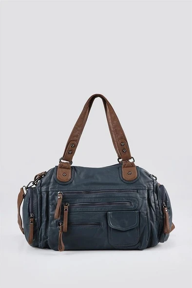 Orten Mavi Cilt Omuz Çantası ürün görseli 1