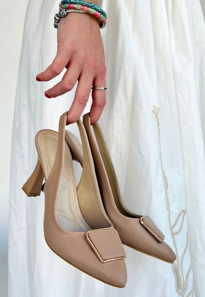 Pıert Nude Cilt Topuklu Ayakkabı - Resim 2