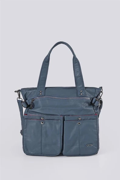 Opey Mavi Cilt Omuz Çantası ürün görseli 1