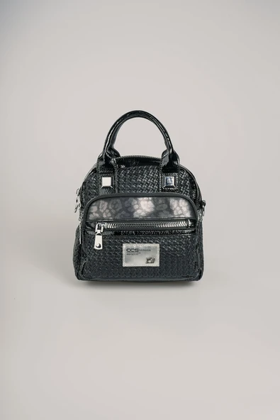 Karen Siyah Cilt Omuz Çantası - Resim 4