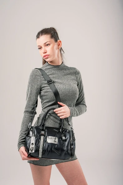 Stella Siyah Cilt Omuz Çantası ürün görseli 1