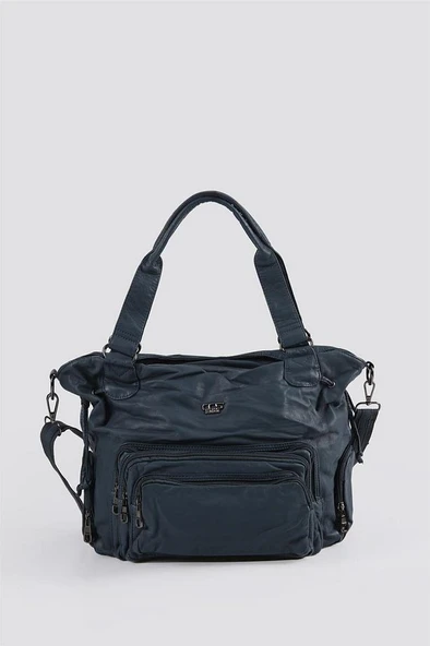 Katti Mavi Cilt Omuz Çantası ürün görseli 1