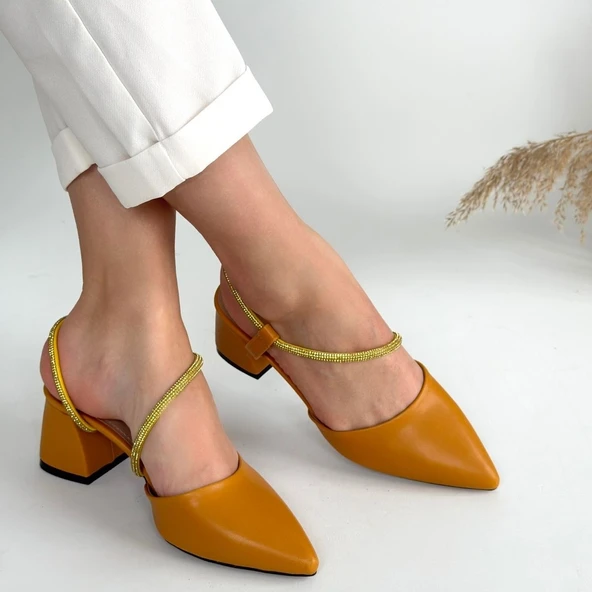 Sista Hardal Cilt Topuklu Ayakkabı - Resim 4