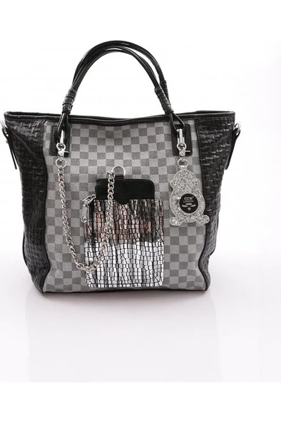 Avaj Siyah Cilt Omuz Çantası - Resim 2