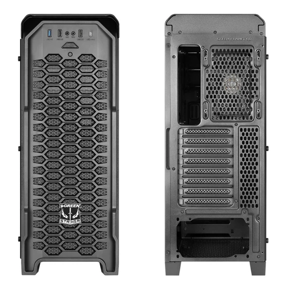 Green Striker Midtower Gaming Bilgisayar Kasası 800W 80+ Bronze PSU Dahil - 2