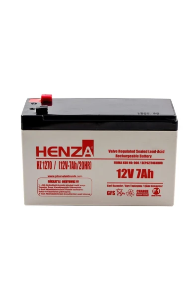 HENZA Hz1270 12v 7ah Bakımsız Kuru Akü - 2025 üretim ürün görseli