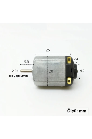 ROBİZ 3v 6v Dc Motor 130 Dc Motor Oyuncak Motoru