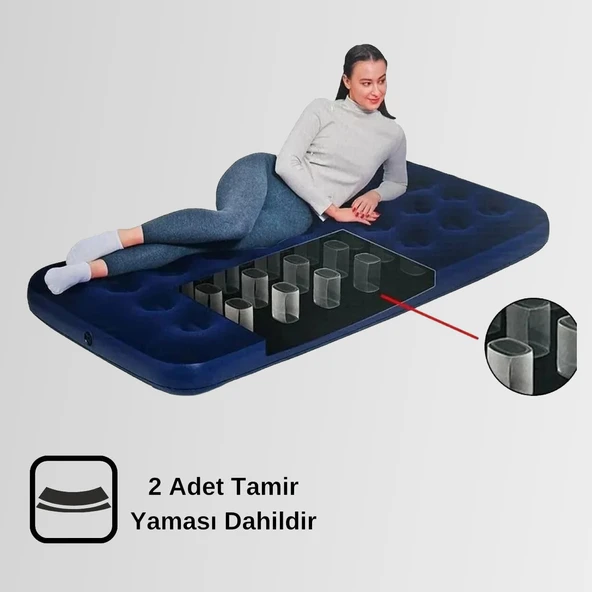 Madfox Tritech Luftbett Single Tek Kişilik Şişme Yatak - 2