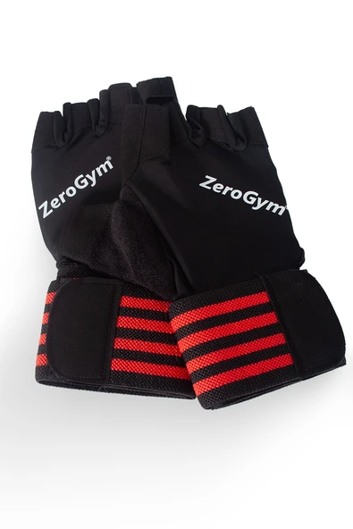 Zerogym Fitness Egzersiz Eldiveni Siyah Kırmızı