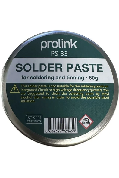 Prolink PROLİNK PS-33 LEHİM PASTASI TENEKE 50 GR - Resim 2