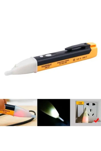 Hatfon Elektronik 1AC-D Voltalert AC 90-1000v Voltaj Kalemi Temassız Sesli + Işık 90-1000V Ac ürün görseli 1