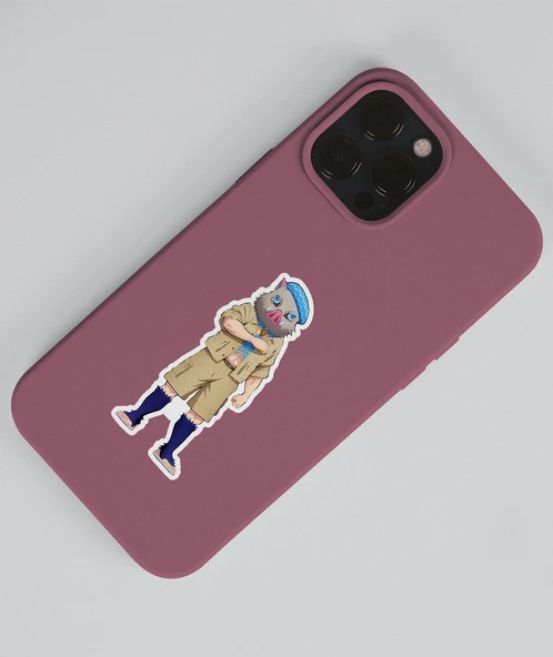 Tanjiro Kamado-2li çıkartma sticker-Inosuke Hashibira-Demon Slayer-etiket parlak kağıt-süsleme-hediye - Resim 4