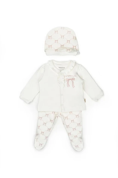 Bebek 3’lü Takım (Pantolon, Uzun Kol T-shirt, Şapka), Bebek ve Yenidoğan Serisi - CSY8143 - 2