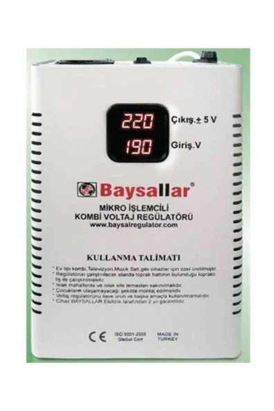 tekideal Baysallar Mikro Işlemcili Kombi Voltaj Regülatörü 500 Va ürün görseli 1