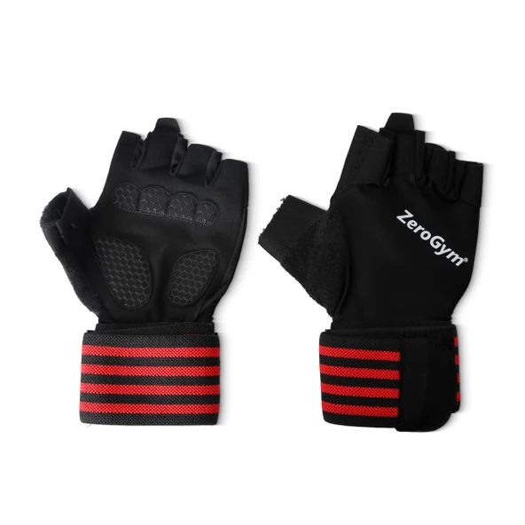 Zerogym Fitness Egzersiz Eldiveni Siyah Kırmızı ürün görseli 1