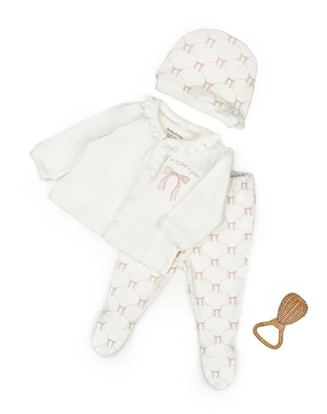 Bebek 3’lü Takım (Pantolon, Uzun Kol T-shirt, Şapka), Bebek ve Yenidoğan Serisi - CSY8143
