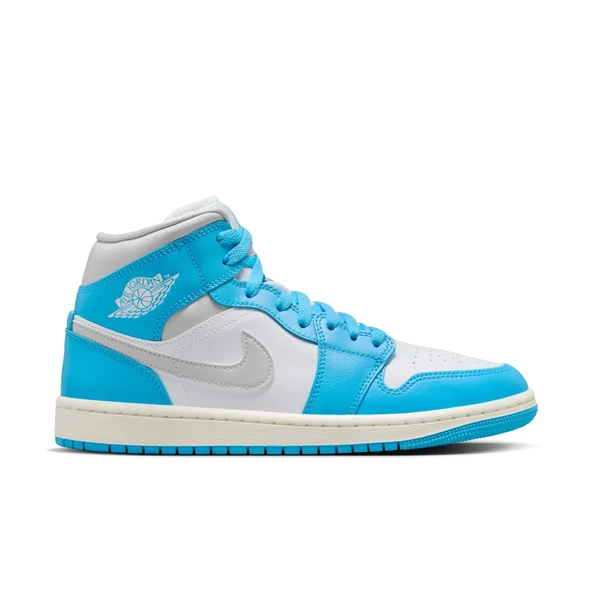 Air Jordan 1 Mid Blue Shoes [BQ6472-400] - Resim 5