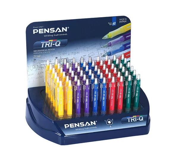 Pensan Tri - Q Versatil Kırmızı 0.5 mm Kalem 21140 - 4