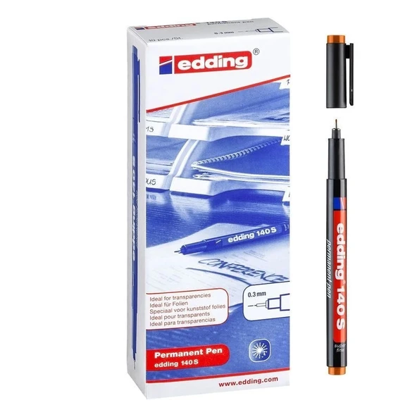 Supertrend 140 S Çok Amaçlı Permanent Kalem (Asetat Kalemi) TURUNCU 10'lu Kutu ürün görseli