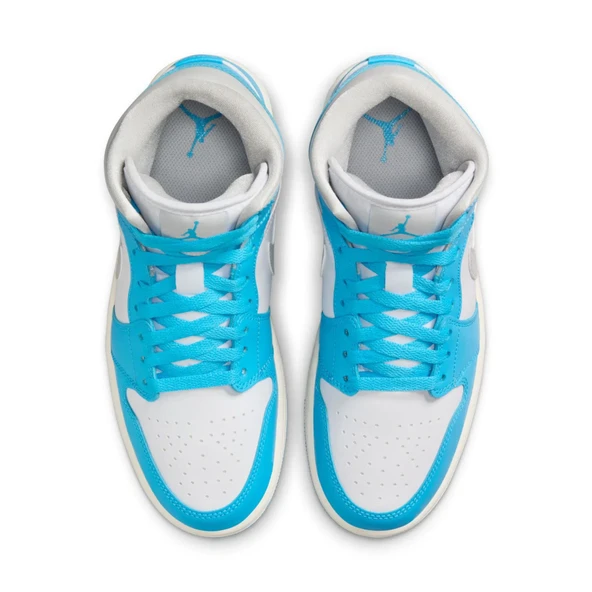 Air Jordan 1 Mid Blue Shoes [BQ6472-400] - Resim 8