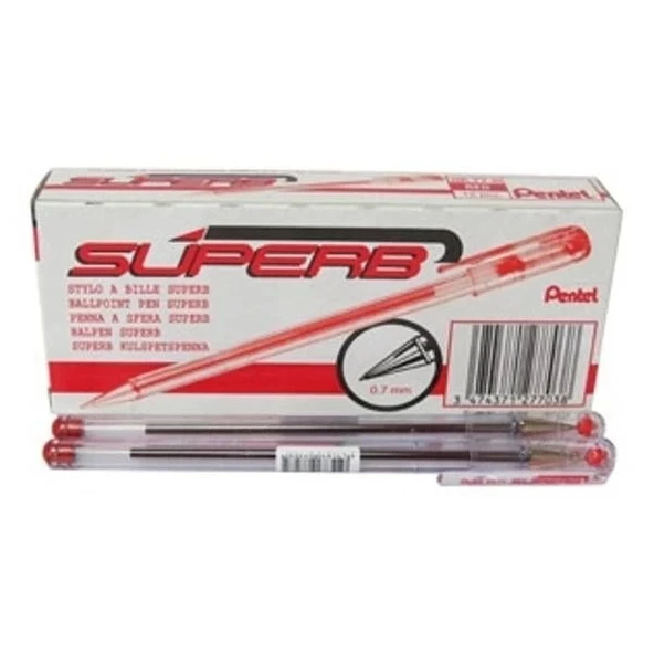 Supertrend BK77 Yağ Bazlı Roller Tükenmez Kalem KIRMIZI 12'li Kutu ürün görseli