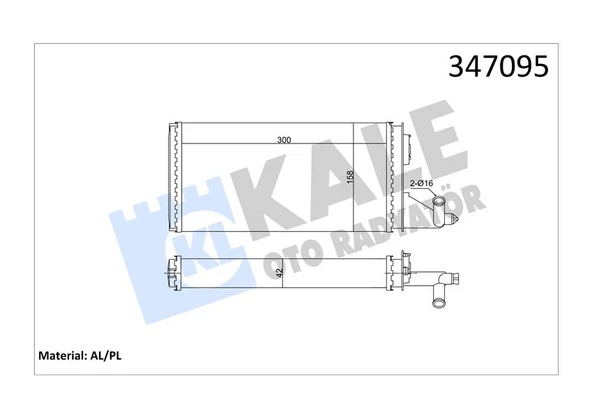 İveco Ticarı Kalorıfer Radyatoru Daıly II 35-10 - Kale 347095 ürün görseli