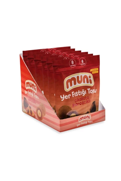 muni Çikolata Parçacıklı Yer Fıstığı Topu, 80 G X 6 Adet - 5