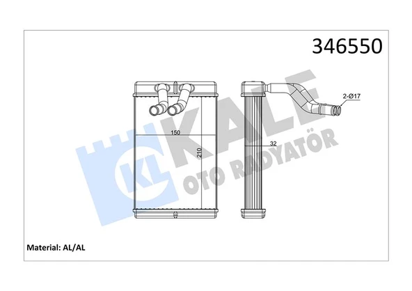 KALORIFER RADYATORU STAREX TCI MINIBUS (211X158X36) - KALE 346550 - 1