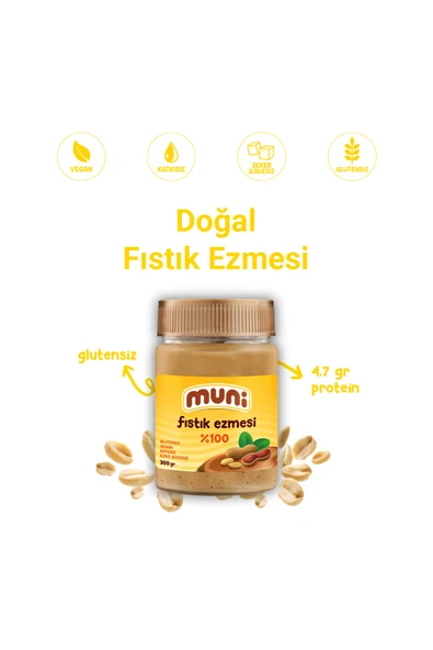 muni %100 Fıstık Ezmesi, 300 G - 2