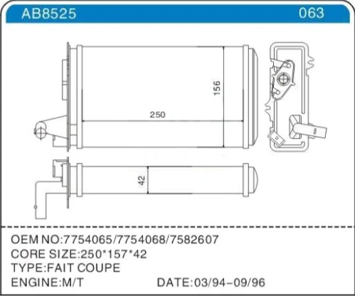 Tofas Kalorıfer Radyatoru Tempra 1.6 S / Sx / Sxa - Zenon Fi2601 ürün görseli