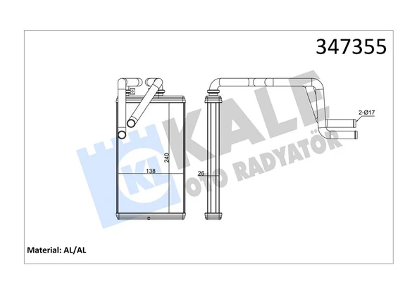 Mitsubıshı Kalorıfer Radyatoru Mitsubıshı Asx 2010> Lancer 2007> Outlander 2006 2012 - Kale 347355 ürün görseli