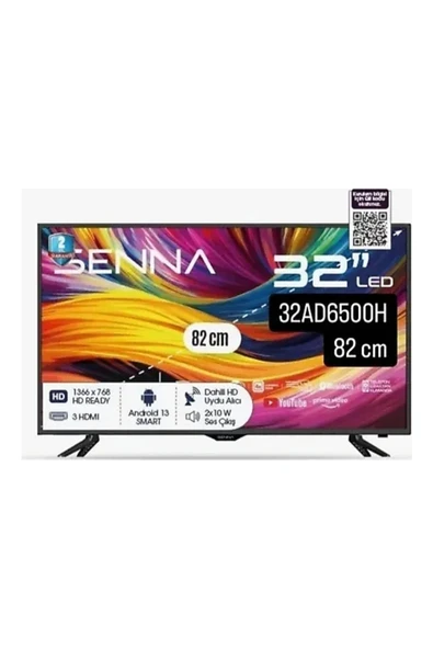 senna 32AD6500H HD 32" 82 Ekran Uydu Alıcılı Android
