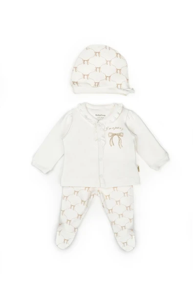 Bebek 3’lü Takım (Pantolon, Uzun Kol T-shirt, Şapka), Bebek ve Yenidoğan Serisi - CSY8144 - 2