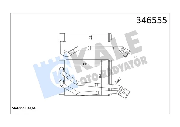Hyundaı Kalorıfer Radyatoru Santafe 2000> (207x165x26) - Kale 346555 ürün görseli