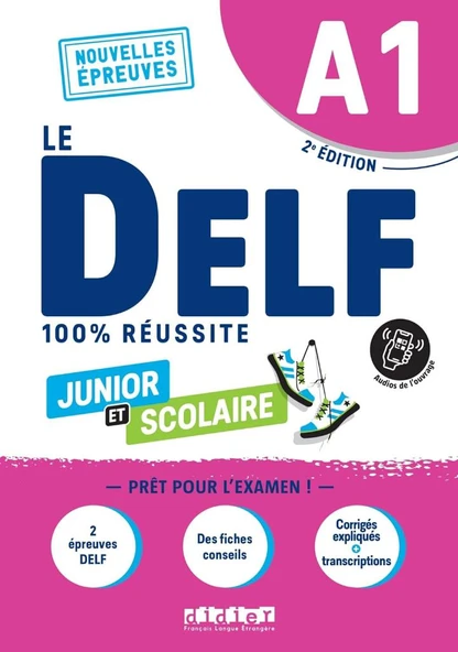 Le DELF Junior et Scolaire A1 100% Réussite - 2. Ausgabe : didierfle.app édition 2022-2023 ürün görseli 1