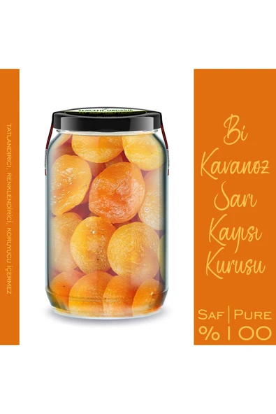 Sarı Kayısı Kurusu Bi Kavanoz 660 CC. Cam Kavanozda Yeni Mahsül Jumbo Boy Malatya Kuru Kayısı - Resim 2