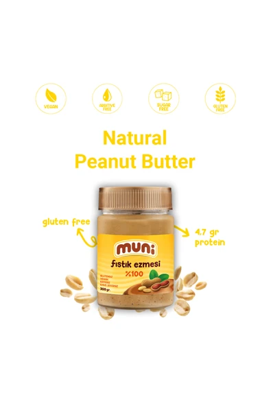 muni 100% Fıstık Ezmesi, 300 G X 3 Adet - 5