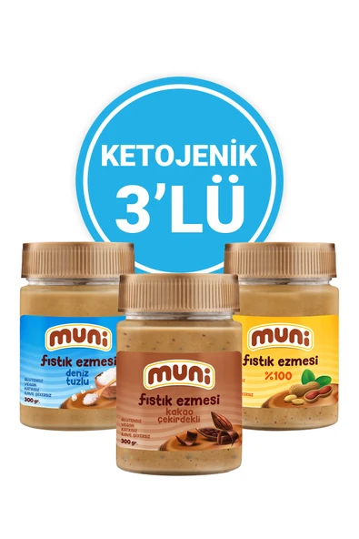 muni Fıstık Ezmesi Ketojenik 3'lü
