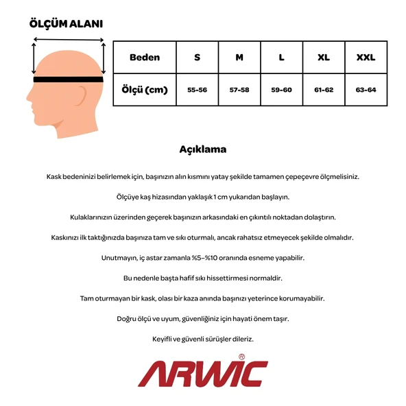 Arwic Parlak Çene Açılır Motosiklet Kaskı - AR935 - ECE-R 22.06 - 9