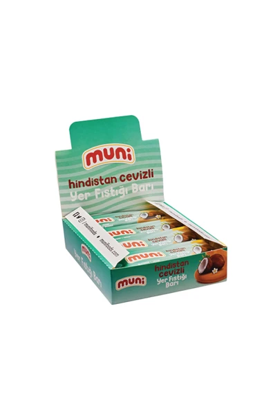 muni Hindistan Cevizli Yer Fıstığı Barı, 40 G X 12 Adet - 3