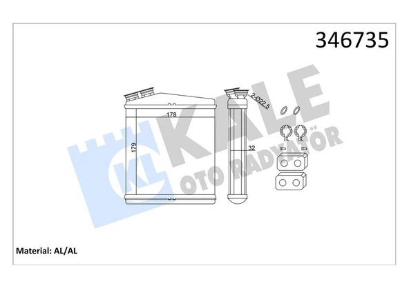 Land Rover Kalorıfer Radyatoru Freelander 2 06-14 Evoque 12-18 Discovery Sport 15> / S60 II S80 II V60 V70 III - Kale 346735 - Resim 1