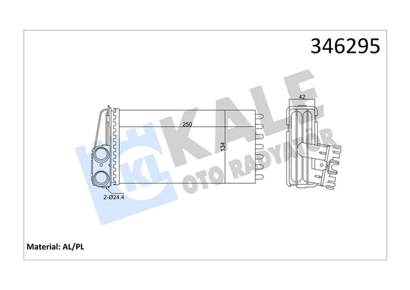 Psa Kalorıfer Radyatoru P307 Et3j4 (1,4 16v), Tu5jp4 (1,6 16v) Ew10j4 (2,0 16v) < 2006 Standart Sogutma - Kale 346295 - Resim 1