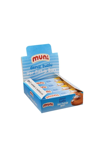 muni Deniz Tuzlu Yer Fıstığı Barı, 40 G X 12 Adet - 2
