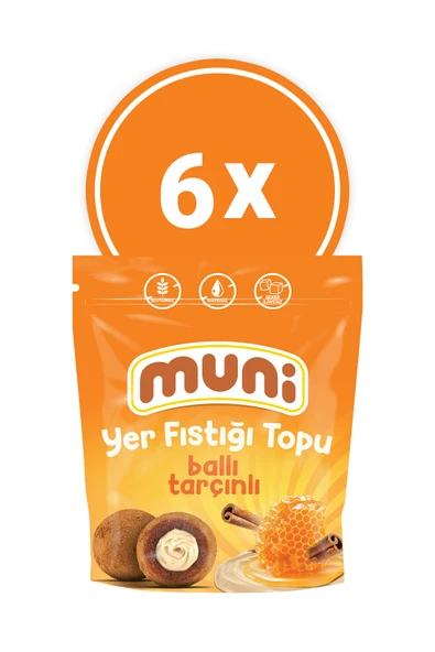 muni Ballı Tarçınlı Yer Fıstığı Topu, 80 G X 6 Adet