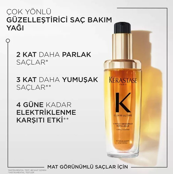 Kerastase Elixir Ultime L'Huile Originale Çok Yönlü Bakım Yağı 75 Ml - 5