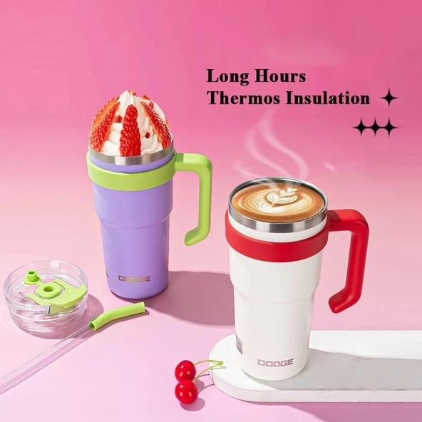 Dodge Trekking Çelik Termos Mug 750Ml Siyah - Resim 6